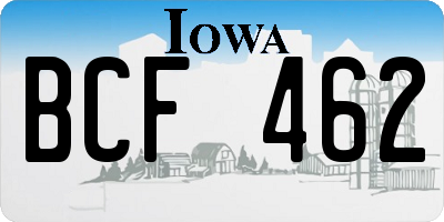 IA license plate BCF462