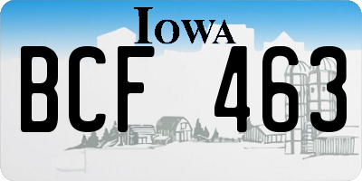 IA license plate BCF463
