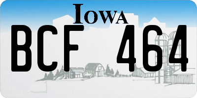 IA license plate BCF464