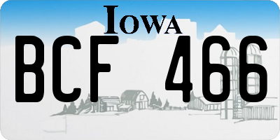 IA license plate BCF466