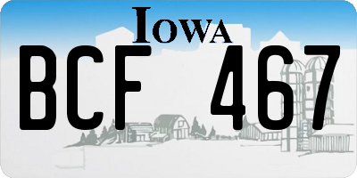IA license plate BCF467