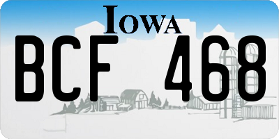 IA license plate BCF468