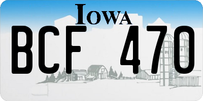 IA license plate BCF470