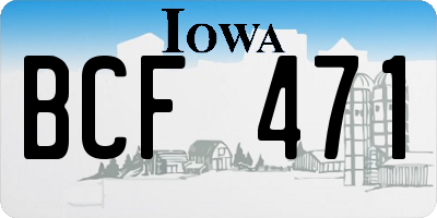 IA license plate BCF471