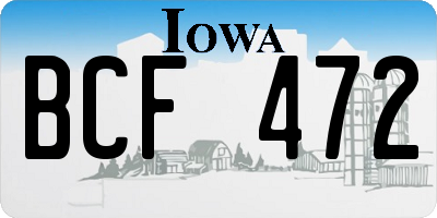 IA license plate BCF472