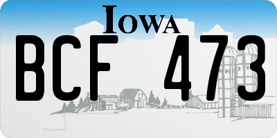 IA license plate BCF473