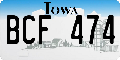 IA license plate BCF474
