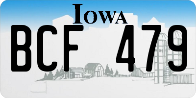 IA license plate BCF479