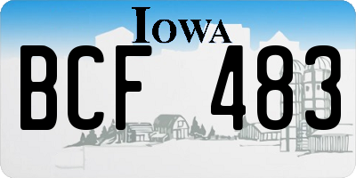 IA license plate BCF483