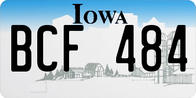 IA license plate BCF484