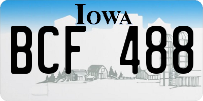 IA license plate BCF488