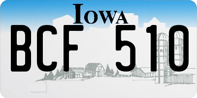 IA license plate BCF510