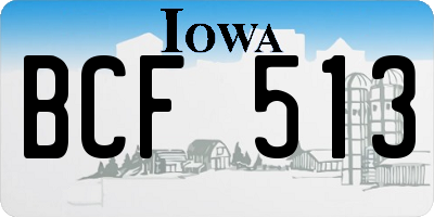 IA license plate BCF513