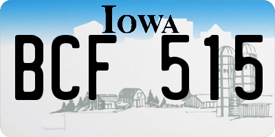 IA license plate BCF515