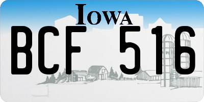 IA license plate BCF516