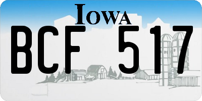 IA license plate BCF517