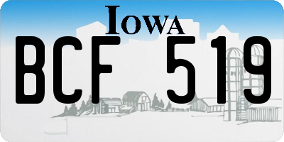 IA license plate BCF519