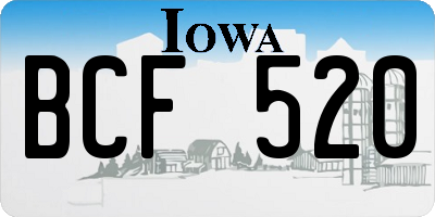 IA license plate BCF520