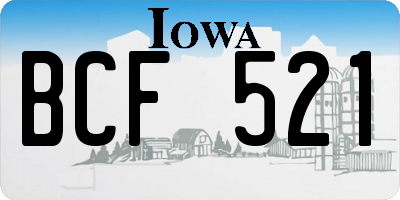 IA license plate BCF521