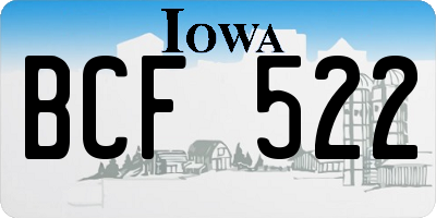 IA license plate BCF522