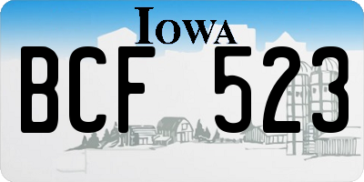 IA license plate BCF523