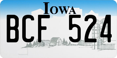 IA license plate BCF524