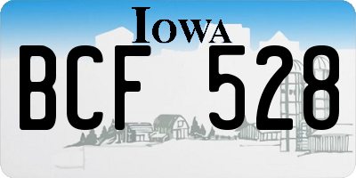 IA license plate BCF528