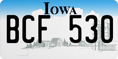 IA license plate BCF530