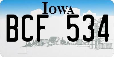 IA license plate BCF534