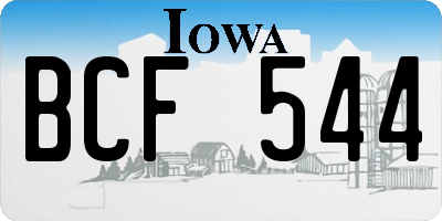 IA license plate BCF544