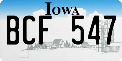 IA license plate BCF547
