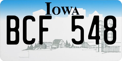IA license plate BCF548