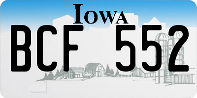 IA license plate BCF552
