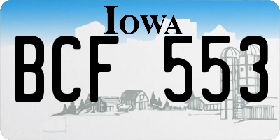 IA license plate BCF553
