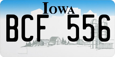 IA license plate BCF556