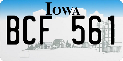 IA license plate BCF561
