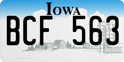 IA license plate BCF563