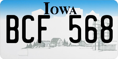 IA license plate BCF568