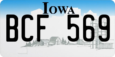 IA license plate BCF569