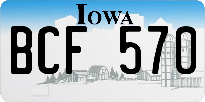 IA license plate BCF570