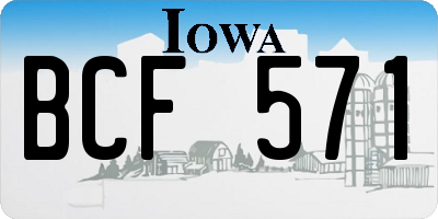 IA license plate BCF571