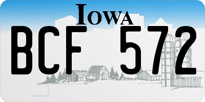 IA license plate BCF572
