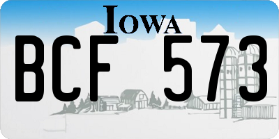 IA license plate BCF573