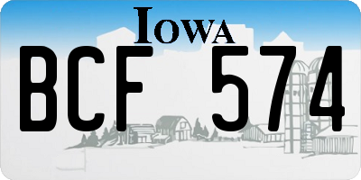 IA license plate BCF574