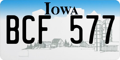 IA license plate BCF577
