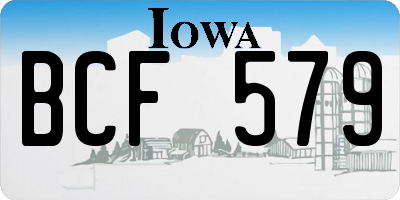 IA license plate BCF579