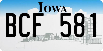 IA license plate BCF581