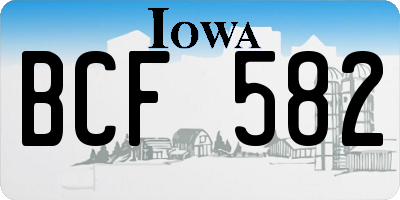 IA license plate BCF582