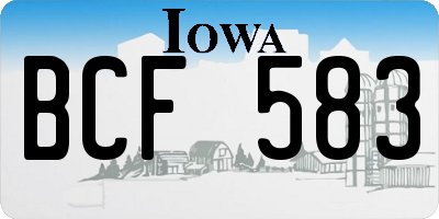 IA license plate BCF583