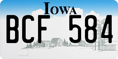 IA license plate BCF584